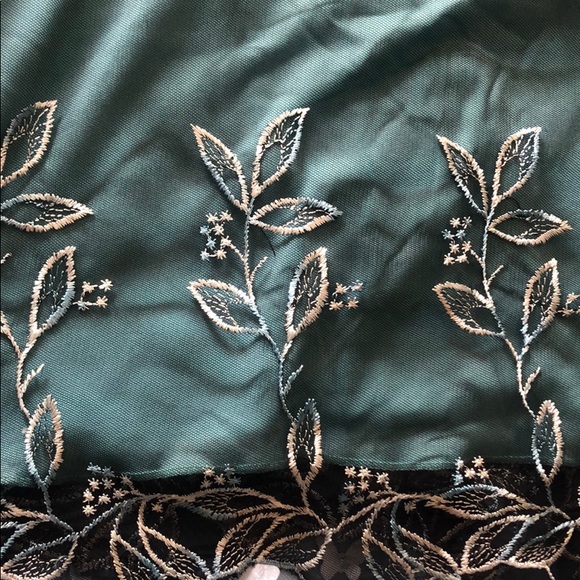 Light Aqua w/ black lace dress - Picture 5 of 9